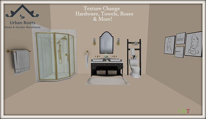 Second Life Marketplace - UR Victoria Bathroom Set Black (PG)